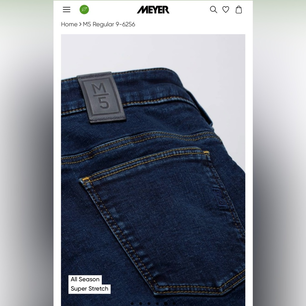Meyer M5 Performance Regular Fit Medium Denim Jea… - image 6